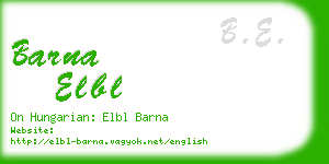 barna elbl business card
